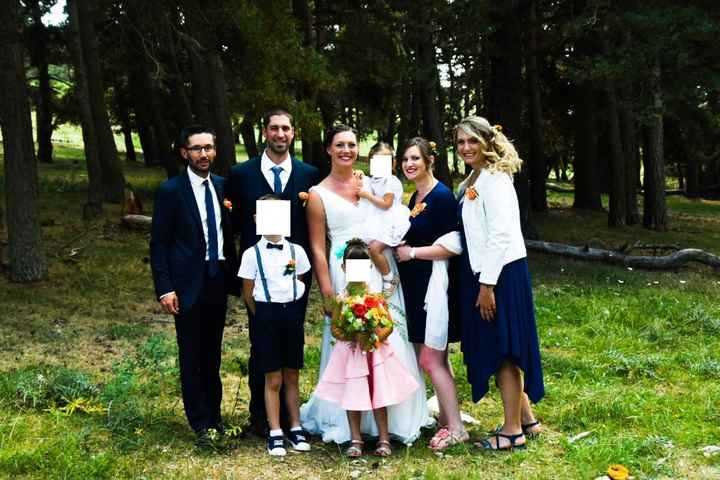 Photo du matin avec nos témoins et nos enfants