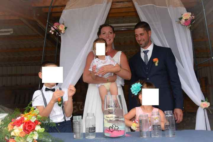 Notre cérémonie du sable (nous avons pu la faire à la mairie)