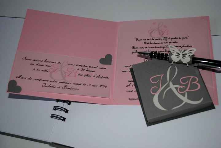 Version finale faire part, livre d'or et porte stylo - 2