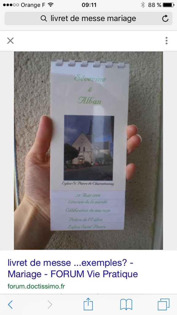 Question livret de messe - 1