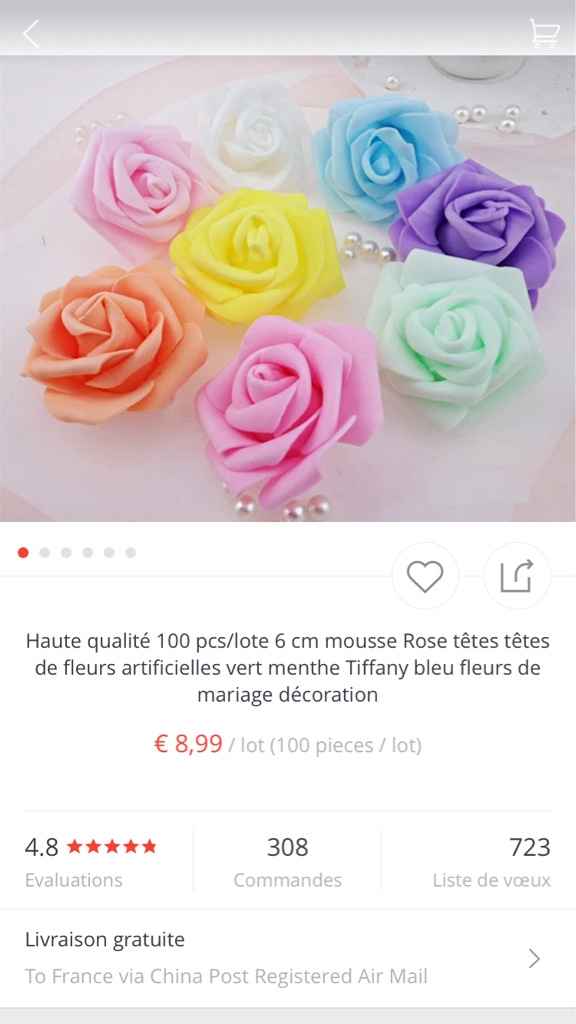 Boules fleurs en mousse - 1