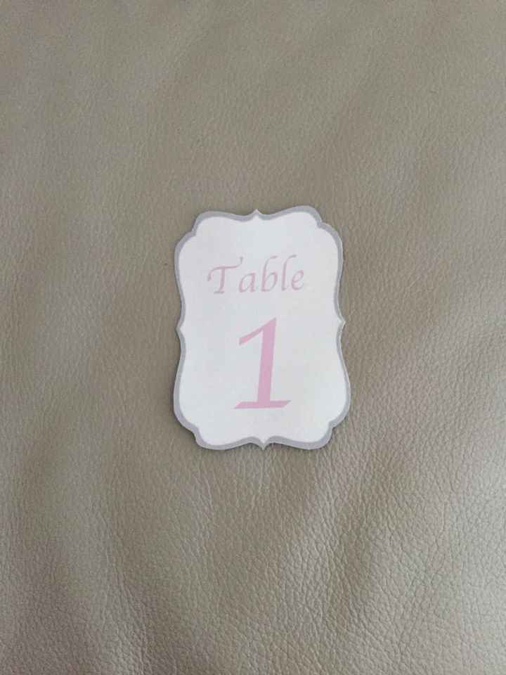 Numéros de table - 1