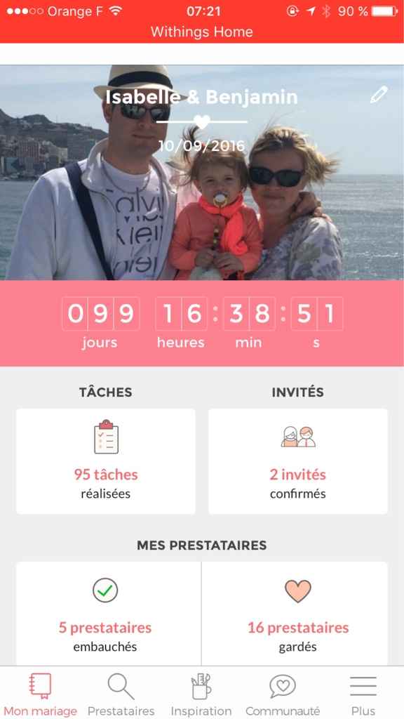 Oú en sont vos compteurs Mariages.net ? - 1