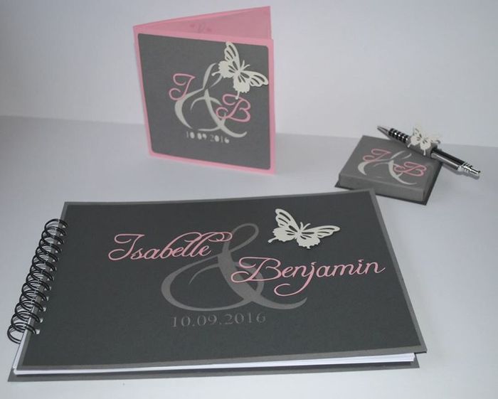 Version finale faire part, livre d'or et porte stylo - 3