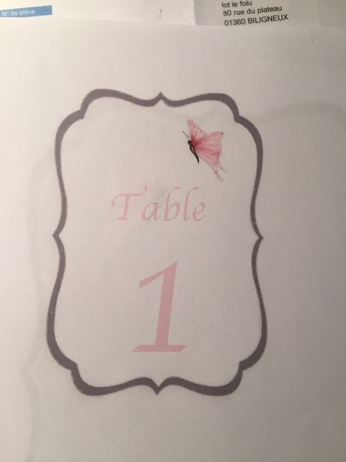Numéro de table en cours de préparation - 2