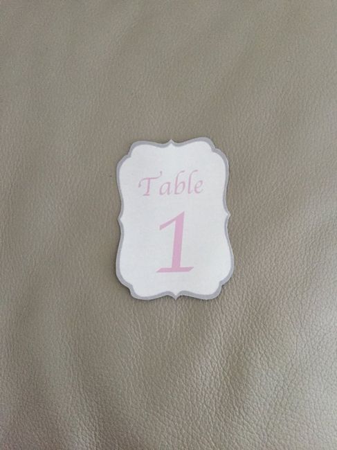 Numéros de table - 1