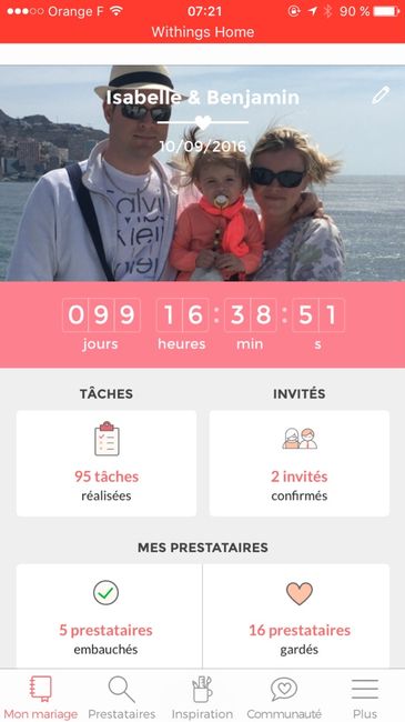 Oú en sont vos compteurs Mariages.net ? - 1