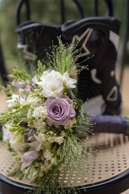 Bouquet et bottes de moto