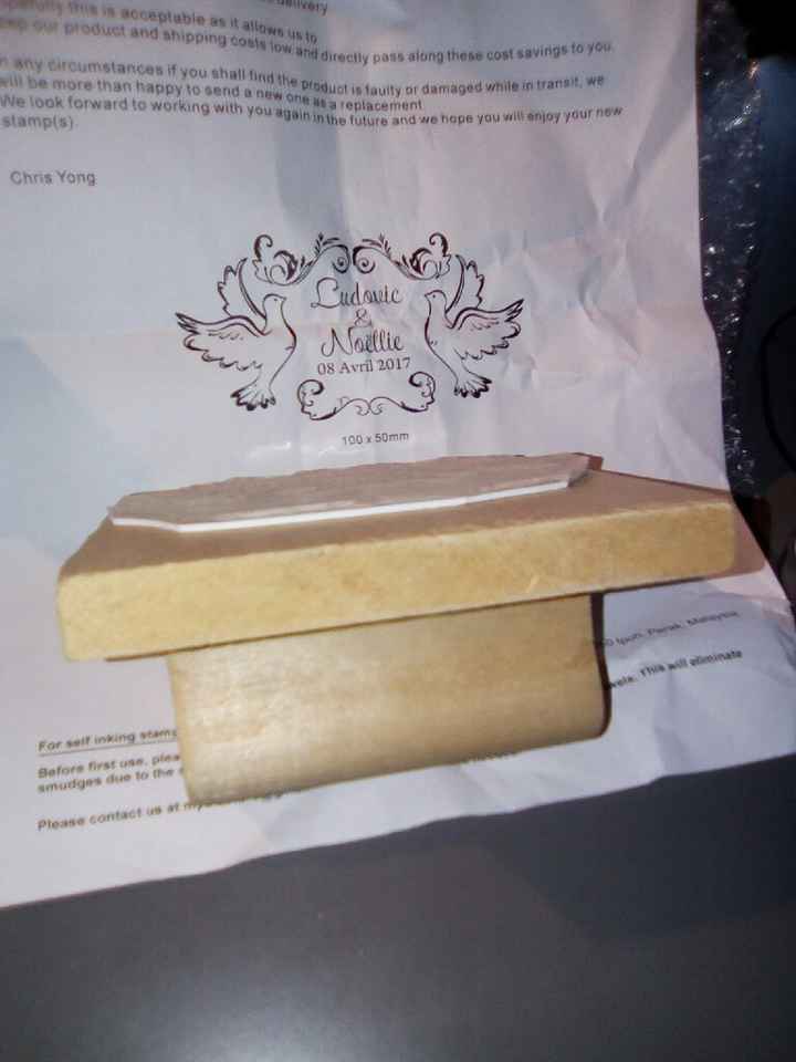 Tampon personnalisé recu !!! - 1