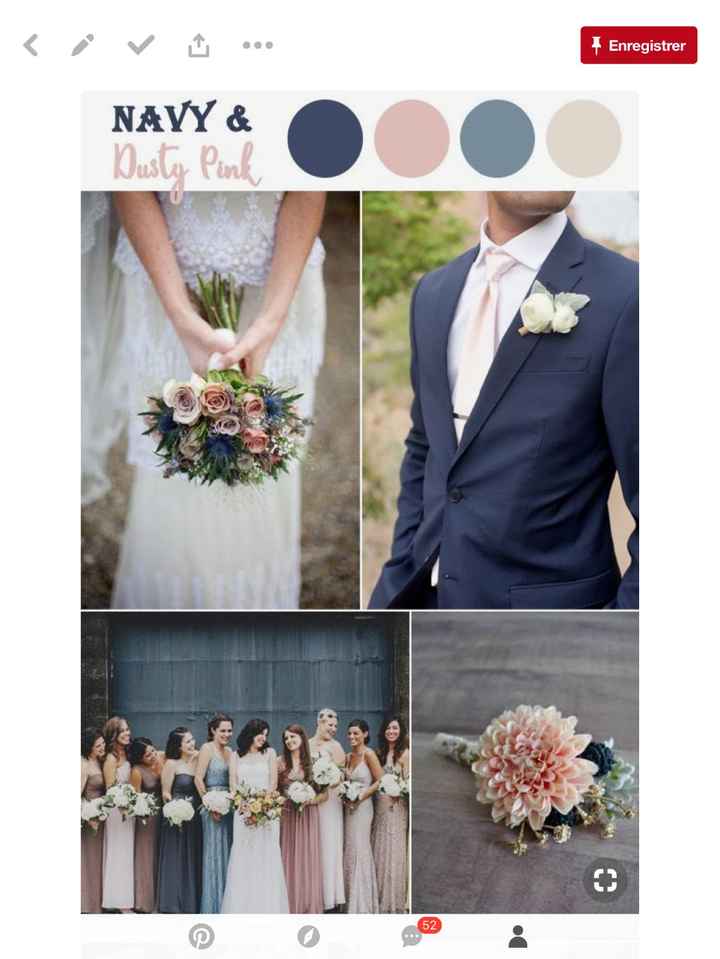 Navy blush vieux bleu