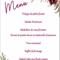 Premier jet du Menu