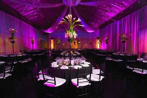 déco salle noir blanc violet