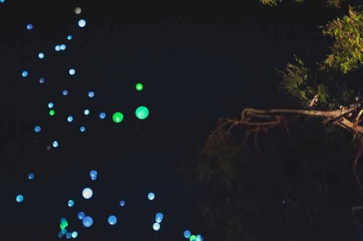 Lâcher de ballons lumineux LED