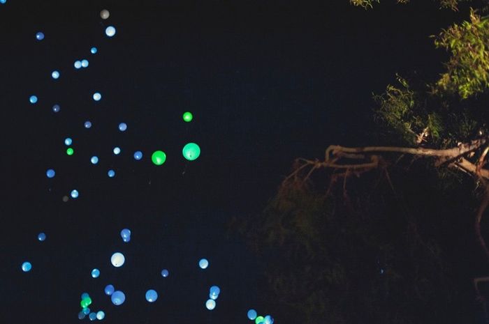 Lâcher de ballons lumineux LED