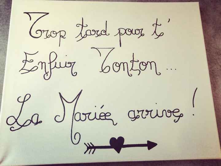 Panneaux arrivée des mariés - 1