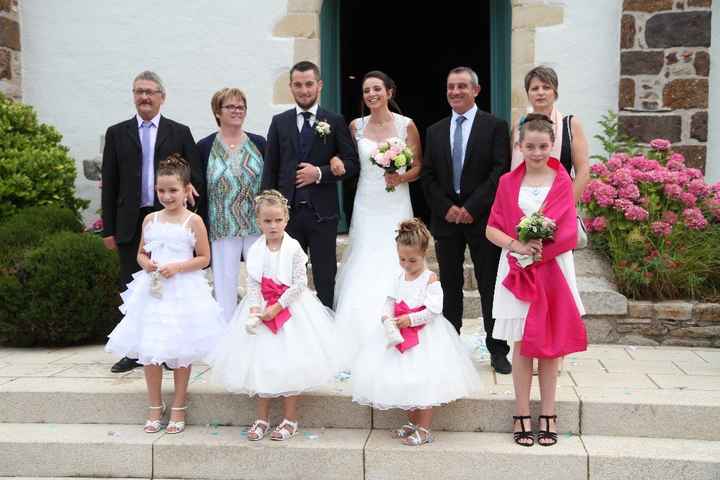 Avec nos parents et nos demoiselles d'honneurs