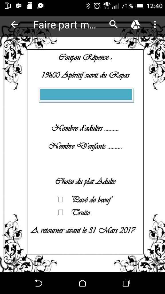 Commande faire part - 2