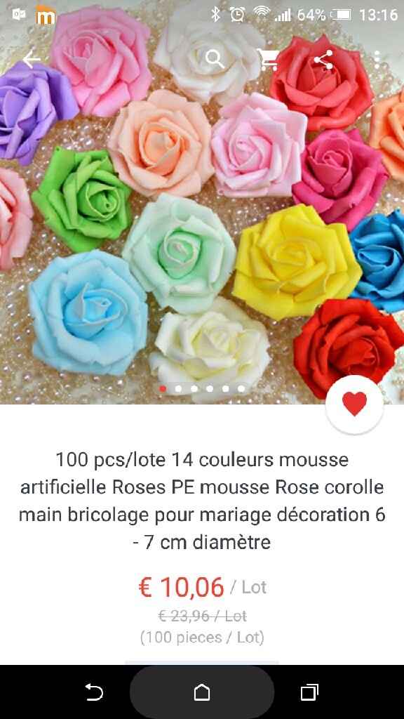 Aliexpress, fleurs mousses - 1