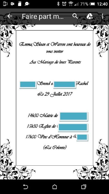 Commande faire part - 1