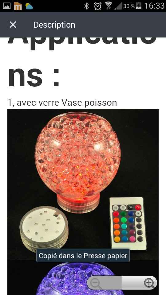 Reçu mes disques led submersibles a télécommande - 1