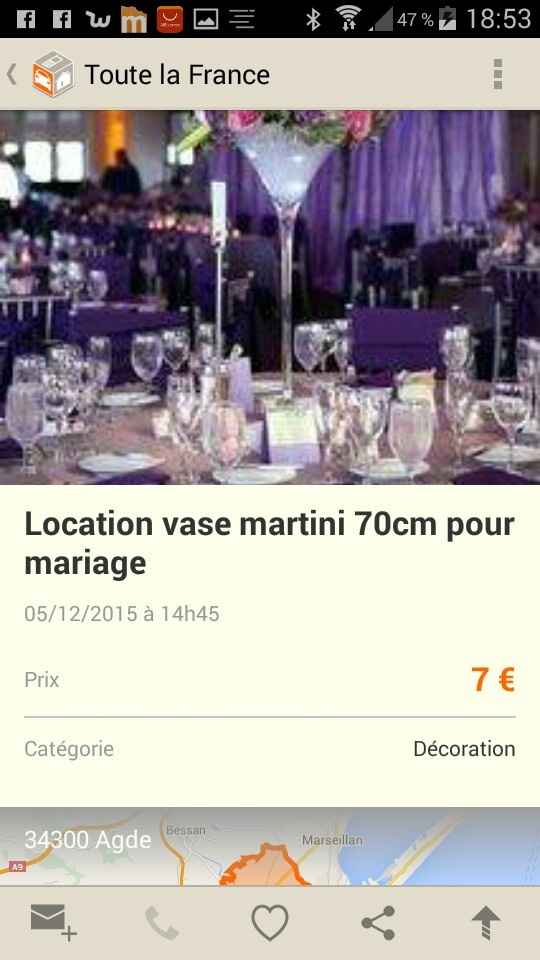 Location de vases martini - 1