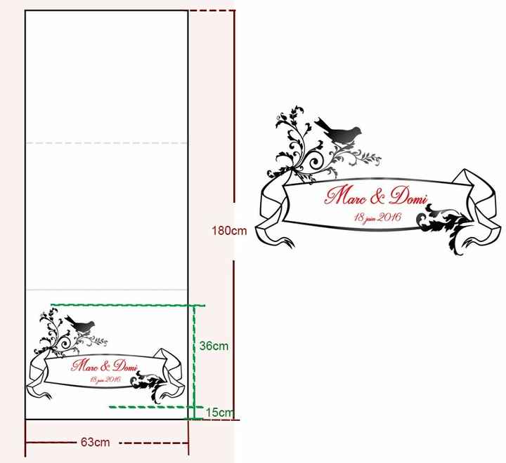 Reçu mon chemin de table personnalisé pour la table d honneur - 5