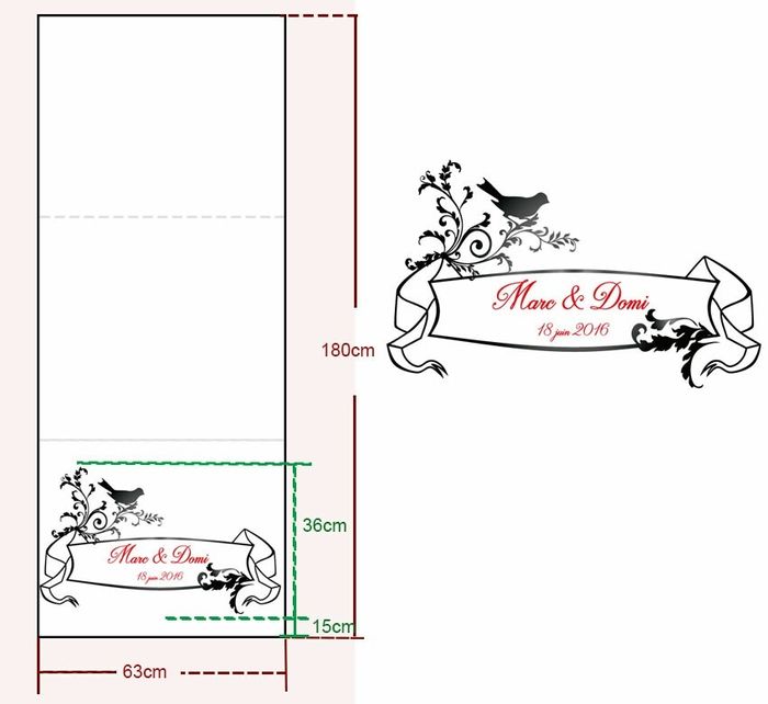 Reçu mon chemin de table personnalisé pour la table d honneur - 5