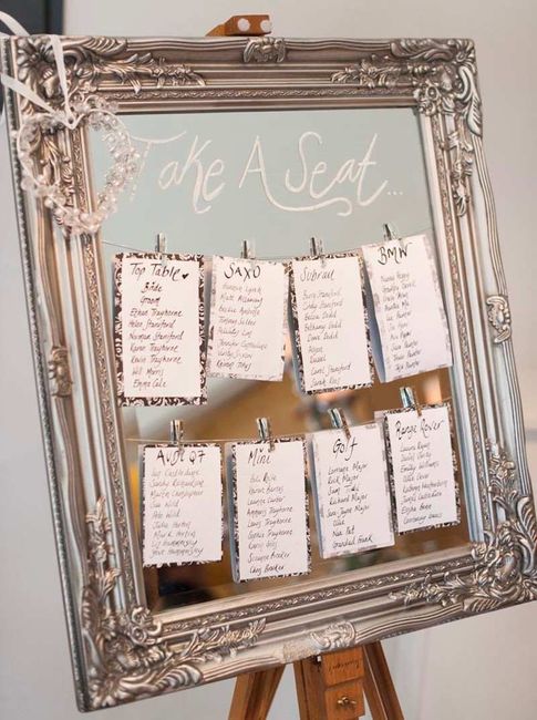 plan de table miroir