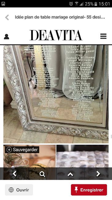 Plan de table sur miroir des idées ? - 1