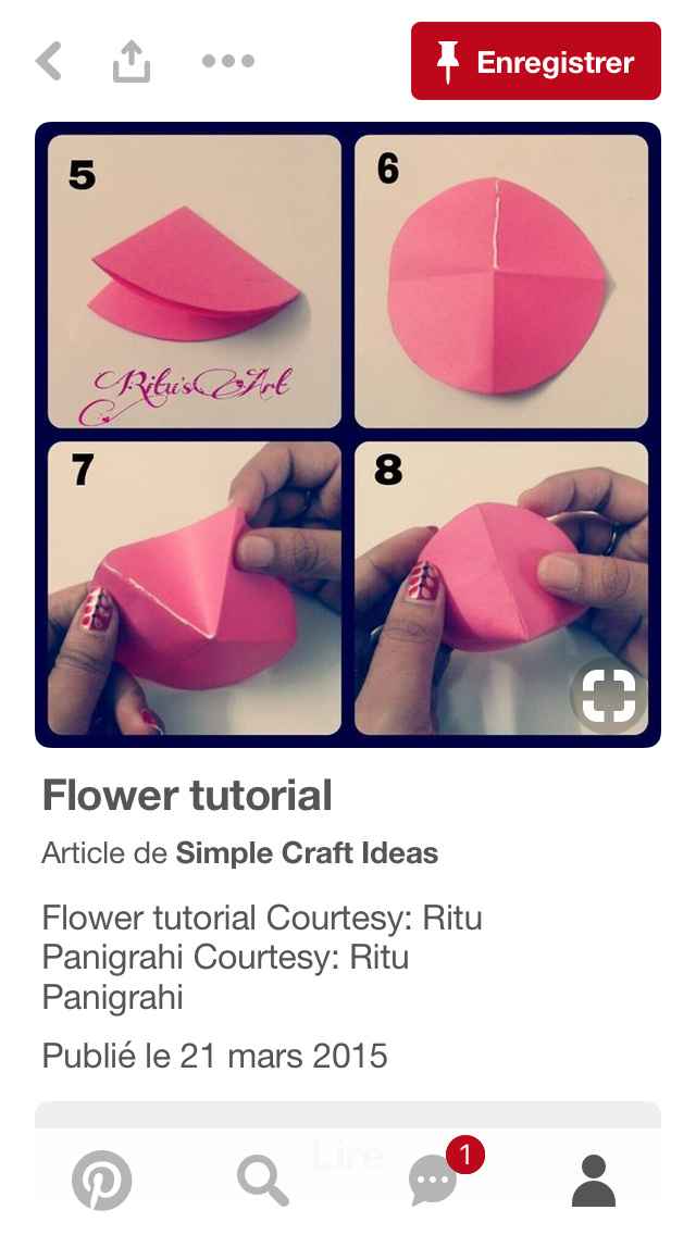 Tuto fleur origami 01
