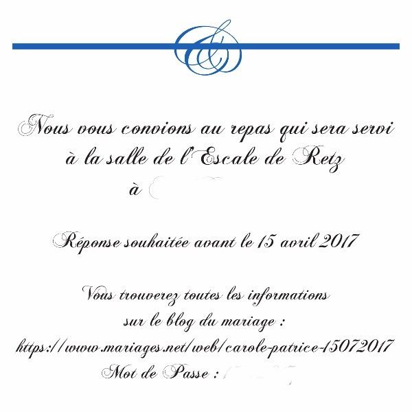 Invitation repas