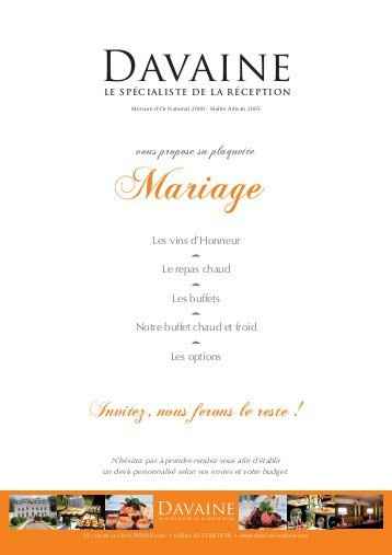les repas mariage