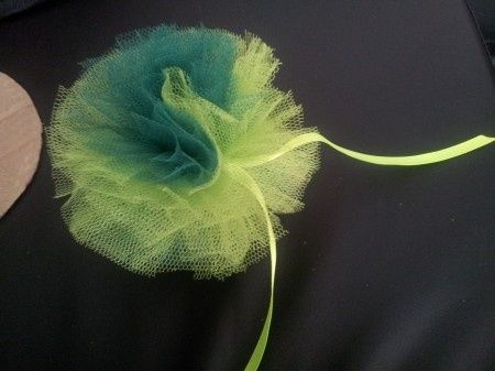 pompon bicolore vert