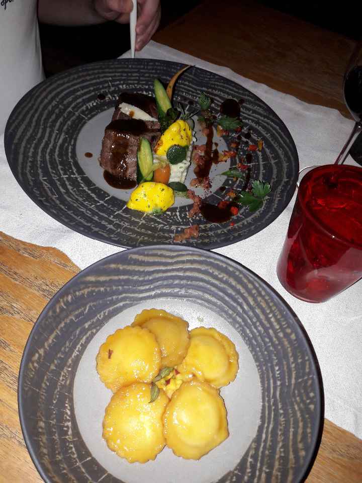 Repas au restaurant italien