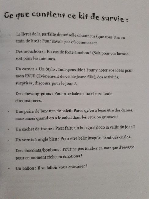  Le kit de la parfaite demoiselle d'honneur - 2