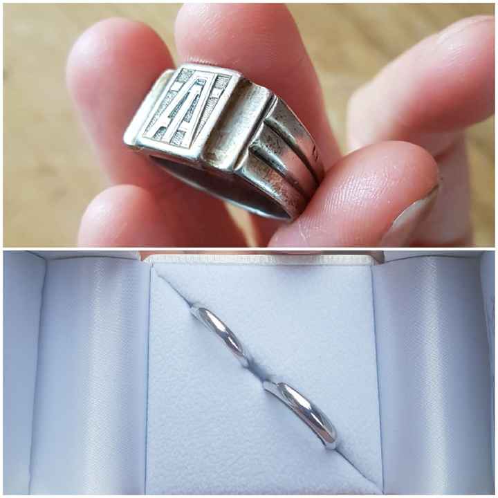 Alliances faites à partir de la chevalière du papi - 1