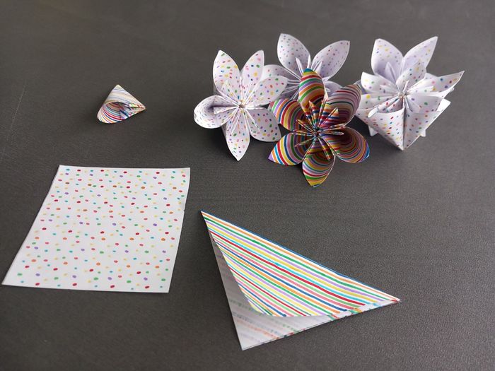 Bouquets de fleurs origami 4