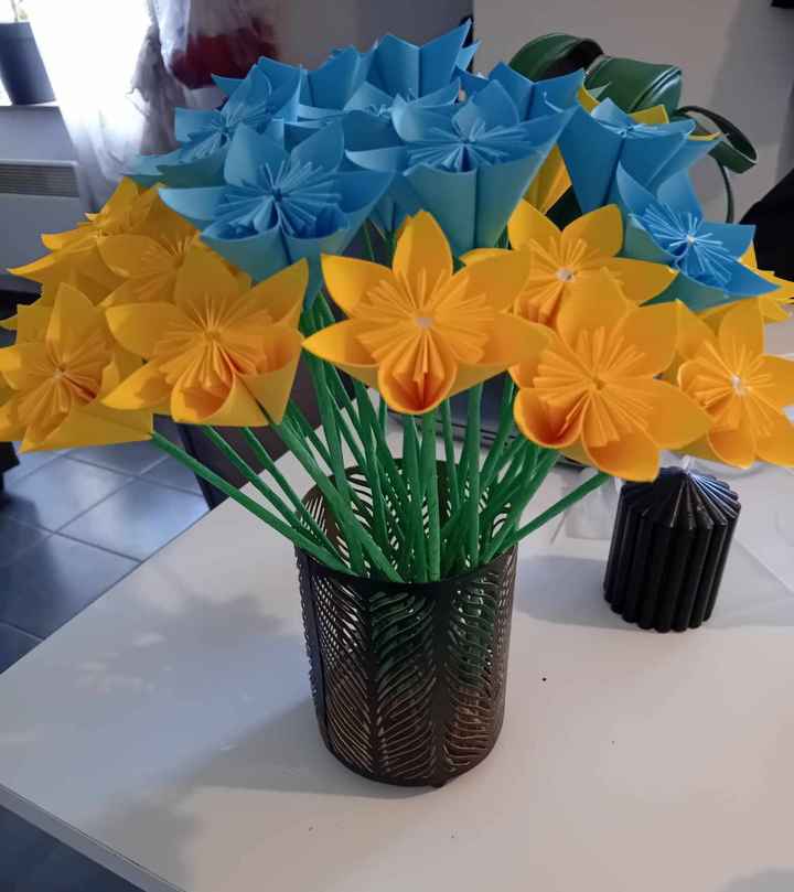 Bouquets de fleurs origami - 2