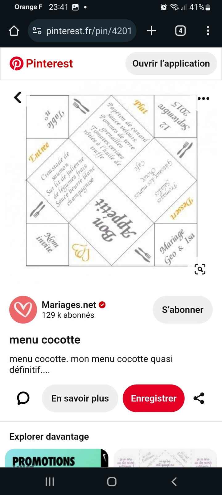 Menu en cocotte - 1