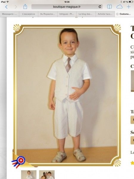 Tenue garcon enfant