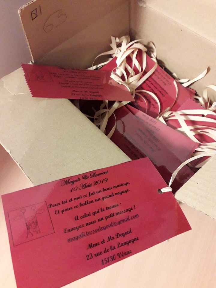 éTiquettes lâcher de ballons - 1