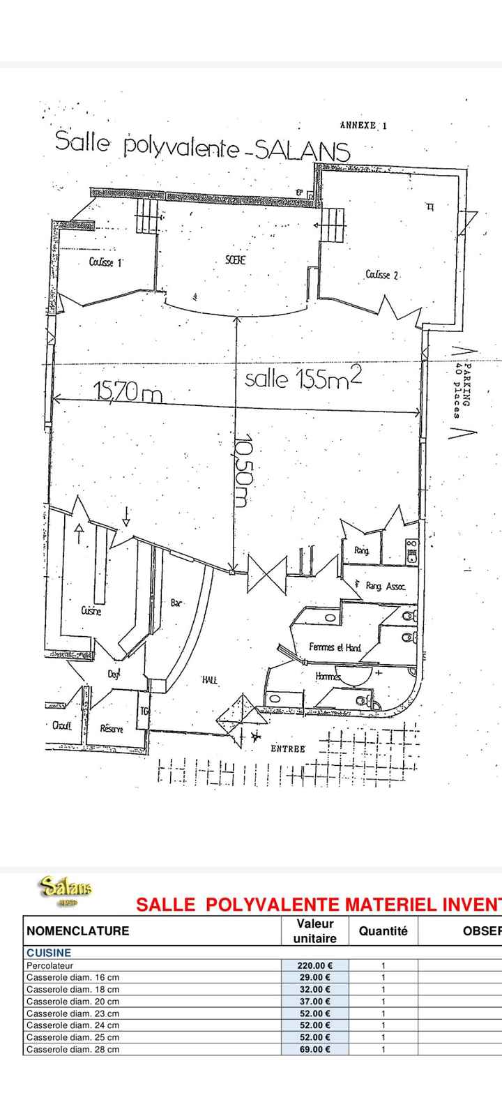 Espace entre les tables - 1