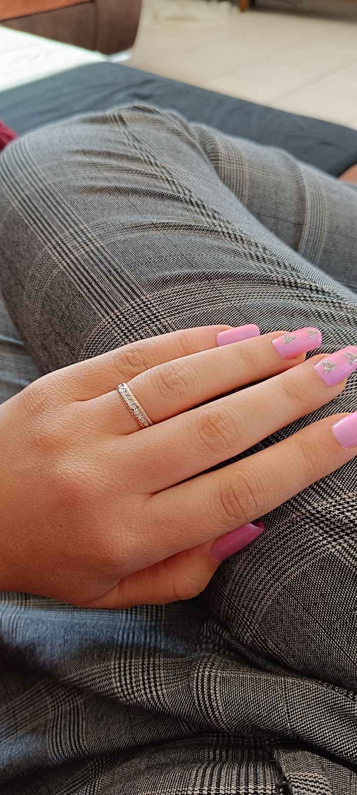 Alliance avec bague de fiançailles - 1