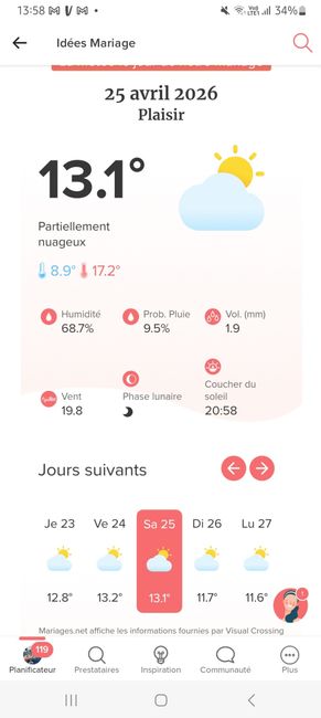 Mariages.net te prédit la météo de ton mariage ☀️😳 14