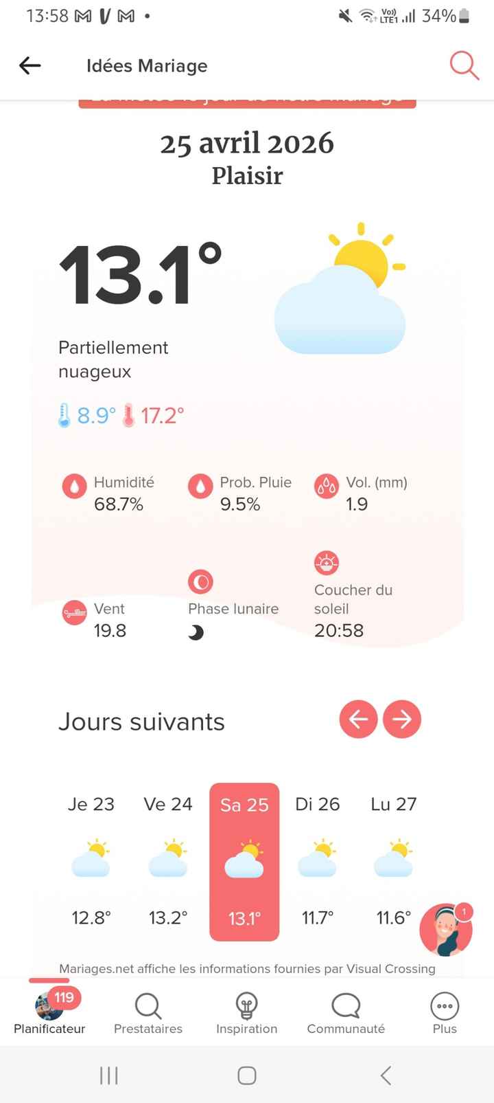 Mariages.net te prédit la météo de ton mariage ☀️😳 - 1