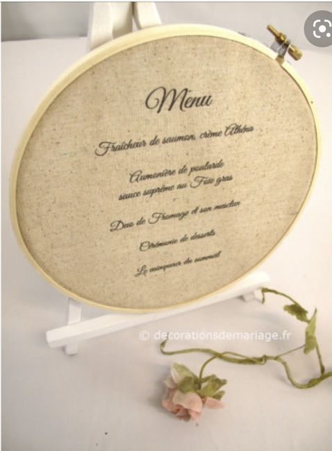 Fabrication de présentation menu sur table - 1