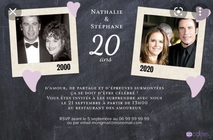 Faire-part renouvellement de voeux - 2