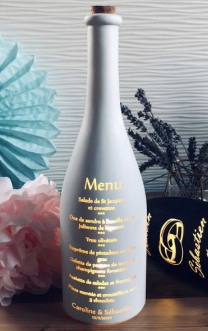 Menu mariage bouteille 5