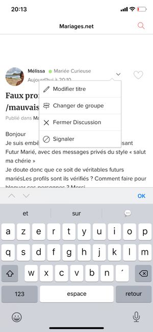 Faux profils de futurs mariés /mauvaise drague - 1