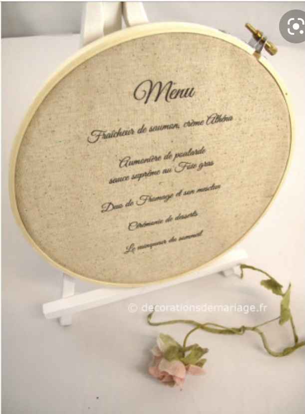 Fabrication de présentation menu sur table 12